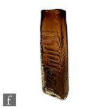 Geoffrey Baxter - Whitefriars - A Textured range Totem vase, pattern number 9671 in Cinnamon, height