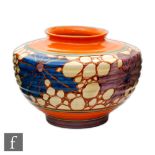 Clarice Cliff - Broth - A large shape 356 Kidney shape vase circa 1929 of shouldered ovoid form with