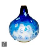 Jules Sarlandie - Limoges - A 1920s Art Deco vase of spherical form with a tapered collar neck,