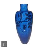 Pilkingtons Royal Lancastrian - A shape 3030 vase of high shouldered form with painted flowering
