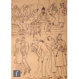 Albert Wainwright (1898-1943) - A study of figures in fashionable dress including a couple dancing