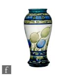 William Moorcroft - Banded Honesty - A vase of baluster form circa 1920s, decorated with a band of