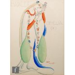 Albert Wainwright (1898-1943) - 'Ophelia' (Hamlet), a costume design, watercolour, signed, framed,