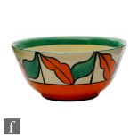 Clarice Cliff - Whisper - A Havre fruit bowl circa 1929 hand painted with a repeat abstract band