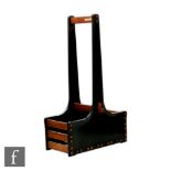 In the manner of Josef Hoffman - A 1930s Danish bottle stand in the Seccessonist style in ebony