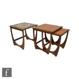 Kai Kristiansen - G-Plan Furniture - A nest of two model 8041 teak occasional tables on loop style