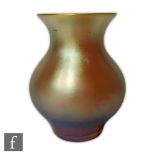 W.M.F. - Württembergische Metallwarenfabrik - A 1930s Myra Crystal glass vase of swollen ovoid