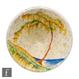 Clarice Cliff - Patina Coastal - A Conical shape bowl circa 1932 hand painted with a stylised