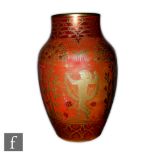 Richard Joyce - Pilkingtons Royal Lancastrian - A shape 2085 lustre vase of shouldered form