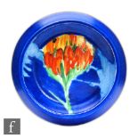 Clarice Cliff - Marigold - A shallow circular pin dish circa 1930 hand painted with a stylised