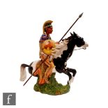 A large Royal Doulton model Indian Brave HN2376, printed and painted marks, height 46.5cm, with