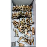 A collection of Elastolin toy soldiers, all World War One British Infantry to include marching