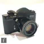 A 1960s Alpa Reflex 6C, 35mm SLR Film Camera, black, serial number 47506, with Kern Macro Switar 1: