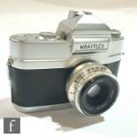 A 1950s Wray London, Wrayflex I single lens reflex camera, serial number 4255, with Unilux 2:8