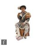A large Lladro limited edition model of Henry VIII with his leg in bandages, after the design by