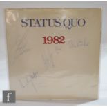A signed Status Quo '1982' LP, signed by Francis Rossi, Pete Kircher, Andy Bown and two further
