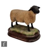 A Border Fine Arts Suffolk ram model L40, modelled by Ray Ayres, numbered 1026/1250, dated 1981,