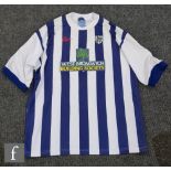 An Andy Johnson match worn West Bromwich Albion shirt No 10 in blue and white strips, West