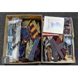 A large assorted quantity of 20th Century Italian silk ties and gentlemen's accessories. (qty)