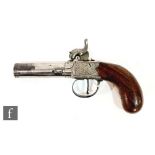 A 19th Century percussion pistol by Smith London, 7.5cm twist off barrel, engraved action and