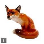 A large Royal Doulton model of a fox, HN2634, printed and painted mark, height 25cm.