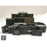 A collection of vintage folding cameras, to include examples by Zeiss Ikon, Ensign, Kodak etc. (14)
