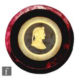 UPDATED A late 19th Century wax side profile portrait, possibly of Dante,