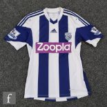 A James Morrison match worn West Bromwich Albion football shirt No 7, logo Zoopla, Morrison joined