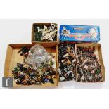 A mixed lot of toy soldiers and civilian figures, to include hollowcast and plastic examples by