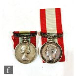 A George VI Rocket Apparatus Volunteer Long Service medal 1st type to Robert Chant with an Elizabeth