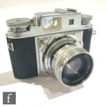 A Voigtländer Prominent II 35mm rangefinder camera, serial number B48078, with Ultron 1:2/55mm lens,