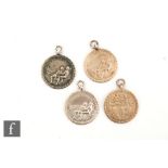 Four hallmarked silver Royal Life Saving Society Award of Merit medals two 1931 and two 1936. (4)