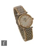 A lady's stainless steel Rotary wrist watch, batons to a circular mother of pearl dial, case