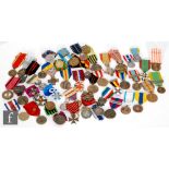 Forty eight assorted continental and foreign medals to include French, Slovakian and Czechoslovakian