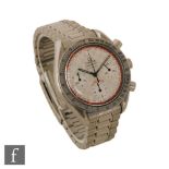 A gentleman's stainless steel Omega Speedmaster Racing automatic Michael Schumacher limited