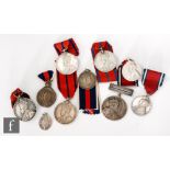 Five Coronation (police) medals, two Jubilee medals (1935), a 1905-06 visit to India and three