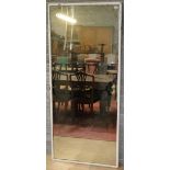 A large plain Mirror, in a white frame, approx. 2'6" wide x 5'10" high.