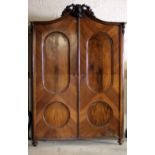 An attractive 19th Century two door French walnut Wardrobe,