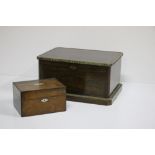 A good quality 19th Century large brass inlaid rectangular rosewood Box,