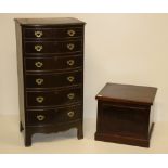 A mahogany six drawer Tallboy, of small proportions,