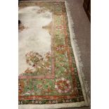 A large and attractive cream ground heavy pile Donegal Carpet,