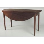 A good quality small mahogany Hunt Table, with large frieze drawer and falling leaves,