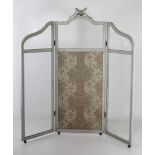A late 19th Century painted three part, two fold Draught Screen, in the Adams taste,
