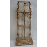 An unusual carved painted and gilt four tier Stand.