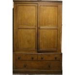 A large 19th Century stained oak Cupboard,