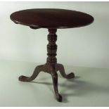 A good late Georgian circular flip top oak Occasional Table,