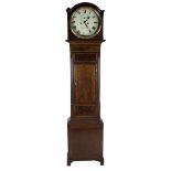 A fine quality Regency mahogany inlaid and brass inset Grandfather Clock,