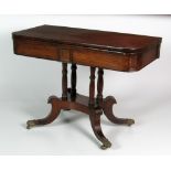A 19th Century mahogany fold-over Card Table,