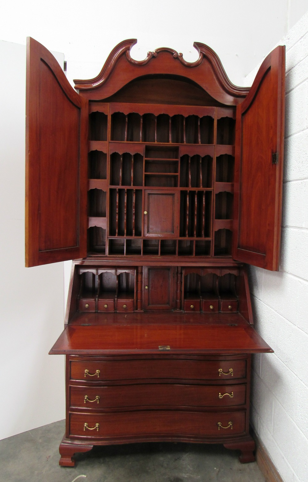 A Georgian style mahogany Secretaire Estate Cabinet,