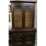 A good quality early Victorian figured mahogany Bookcase, of attractive size,